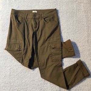 Green Fitted Cargo Pants